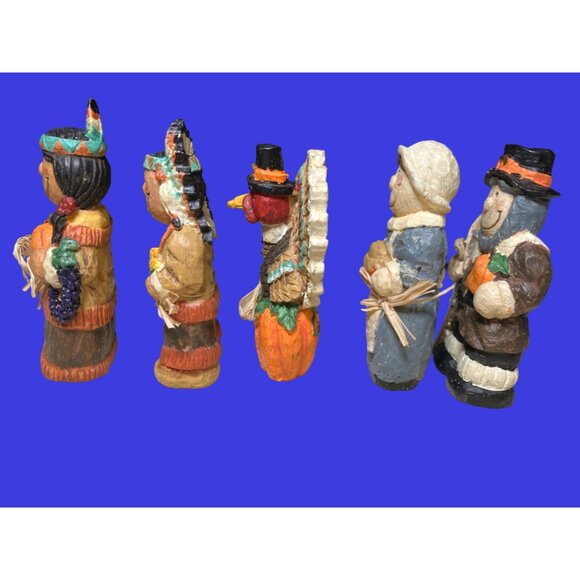 Thanksgiving Figures Set of 5 Table Top Decor - Picture 7 of 8